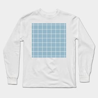 Classic Geometry / Checks on Vintage Sky Blue Long Sleeve T-Shirt